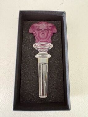 Versace Purple Medusa Head Glass Bottle Stopper